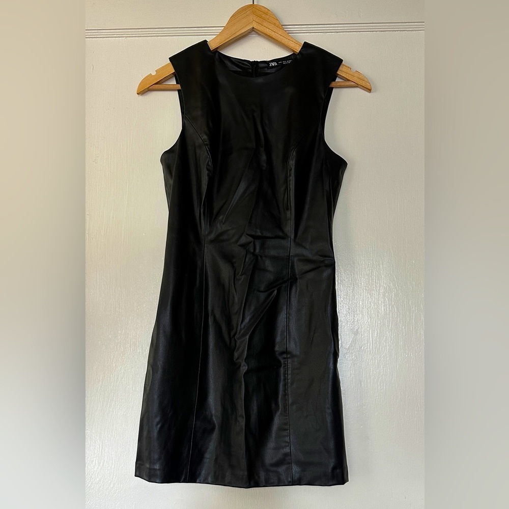 Black (faux) Leather Dress